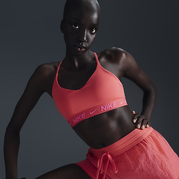 Hot pink sports bra nike shop